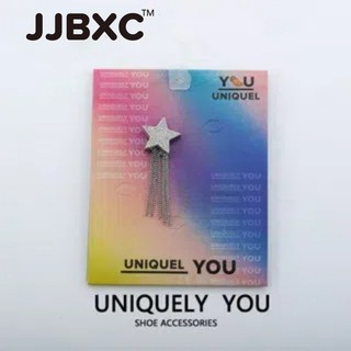JJBXC charms set shoe buckle accessories (with cardboard) metal star tassel series
