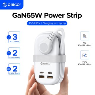  Bộ nguồn ORICO 65W GaN ổ cắm sạc nhanh USB Type C 220V dây mở rộng cho iPhone 16 15 Laptop  AP3  
