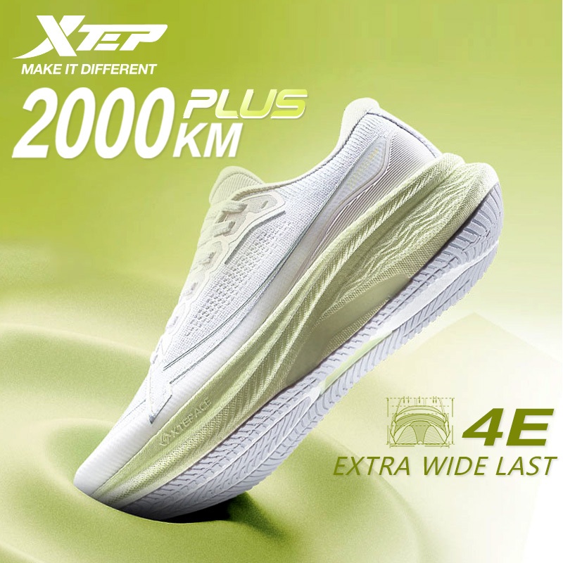 【XTEP】2000KM PLUS丨4E Giày chạy bộ nữ đế rộng, đệm êm và chống mài mòn