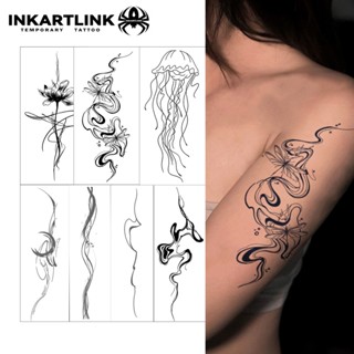 Miếng dán hình xăm tạm thời cánh tay mực, Hình xăm ma thuật lâu trôi không thấm nước, Kéo dài đến 15 ngày Hình xăm giả, Hình xăm bán vĩnh viễn