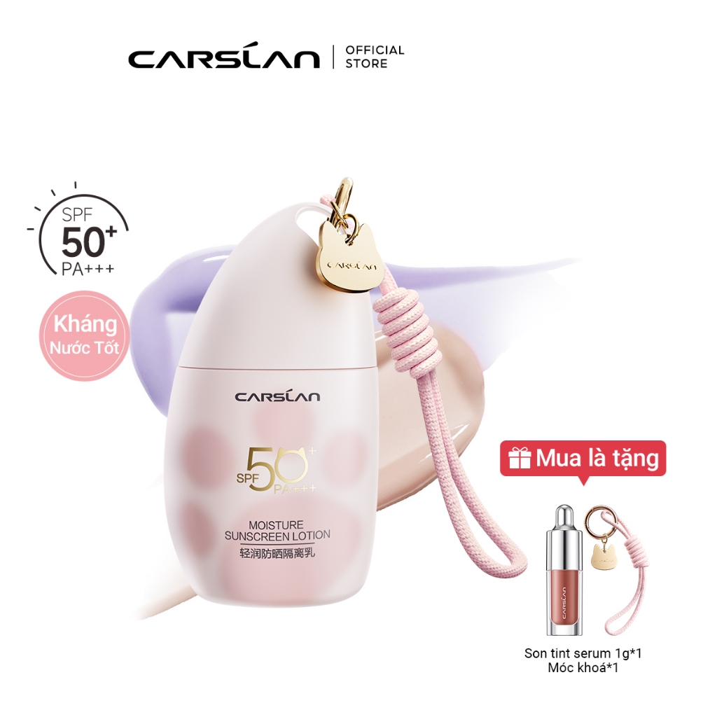Kem lót chống nắng Carslan Kháng Nước Tốt Bảo vệ da suốt 12.5H SPF50+ PA+++  35g