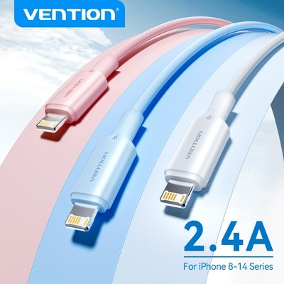Cáp USB A Vention cho iPhone 14 13 12 11 Pro Max 2.4A Cáp Lightning sạc nhanh cho iPad Cáp dữ liệu sạc điện thoại Mini