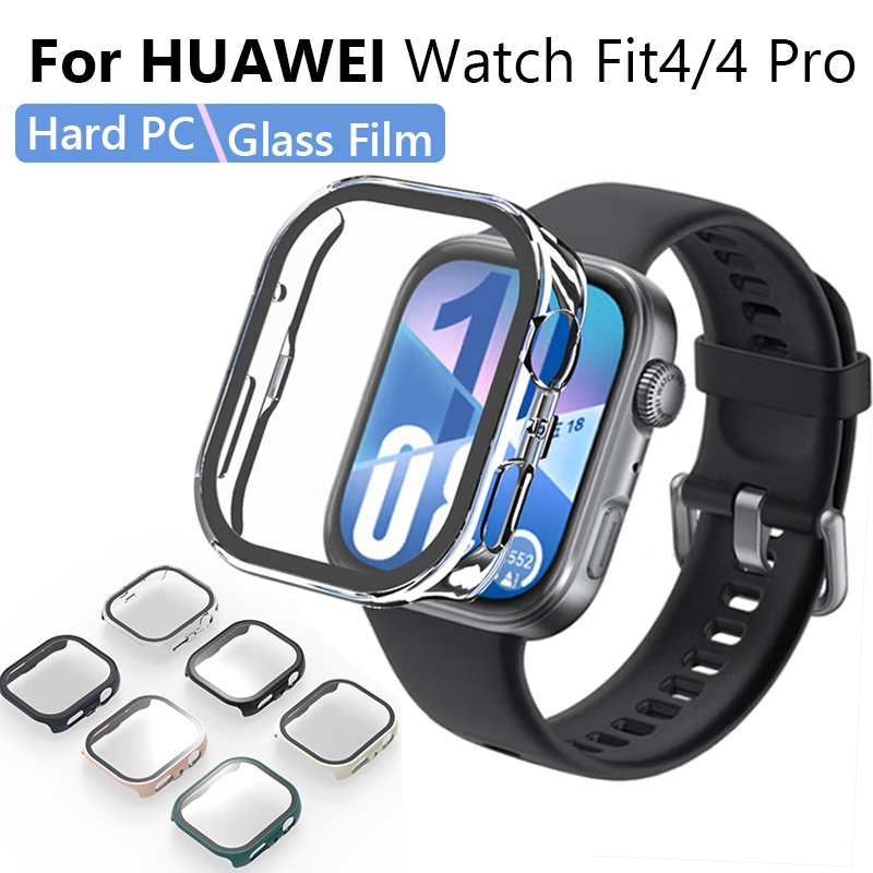 Ốp PC Cứng + Phim Màn Hình Kính Cho Huawei Watch Fit 4 Fit 4 Pro Ốp Lưng Bảo Vệ Cho Huawei Fit4 Fit 