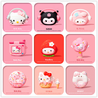(Ốp lưng airpod4) Ốp lưng Hello Kitty dễ thương cho AirPods4 (2024) 1 / 2 / 3 / Pro / Pro2 Vỏ silicon mềm có Carabiner