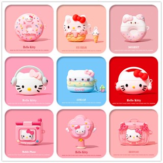 (Ốp lưng airpod4) Ốp lưng Hello Kitty hoạt hình dễ thương cho AirPods4 (2024) 1 / 2 / 3 / Pro / Pro2 Vỏ silicon mềm có Carabiner