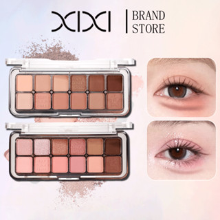 Palette Mắt 12 Màu XIXI - Matte & Ngọc Trai Chống Thấm Nước Sắc Tố Cao Tự Nhiên Màu Nâu Trang Điểm Mắt Bảng Phấn Mắt D820