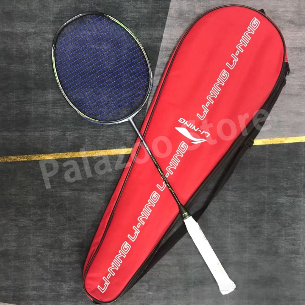 【Ready Stock】Li Ning 3D CALIBAR 900C Vợt cầu lông sợi carbon chất lượng cao 4UG5 Free String Bag Gri