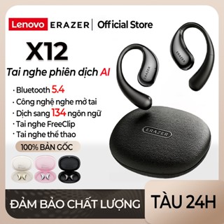 Lenovo ERAZER X12 Tai Nghe Phiên Dịch AI Tai nghe Bluetooth Tai nghe không dây Bluetooth 5.4 OWS Giảm tiếng ồn Dẫn truyền qua xương TWS Tai nghe thể thao móc tai HD Call Tai nghe Bluetooth âm thanh nổi Tuổi thọ pin dài