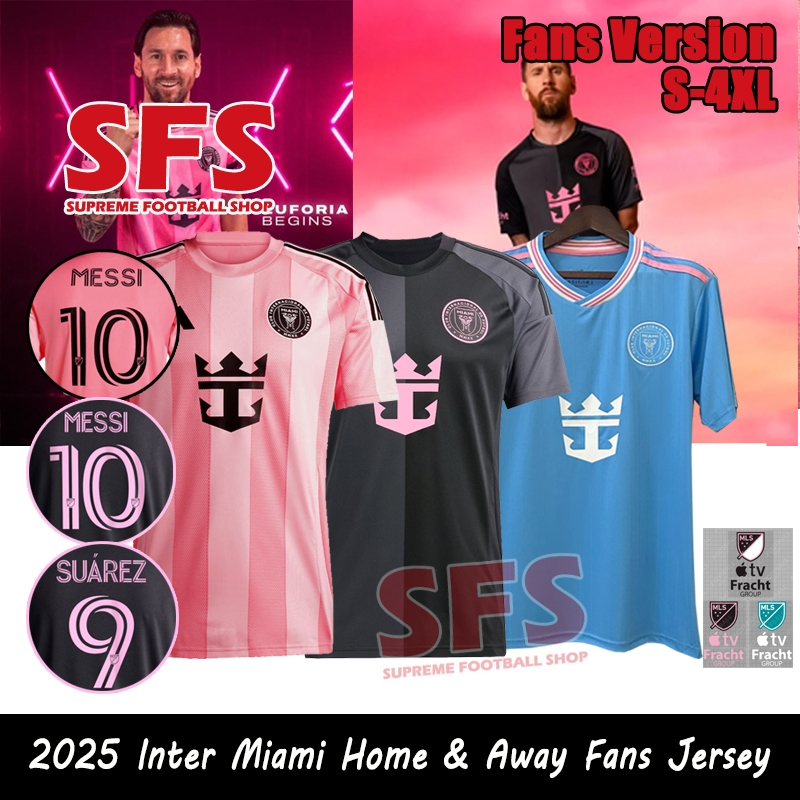 [Sfs] Áo thun bóng đá Inter Miami Jersey chất lượng hàng đầu 2025 Áo thun thể thao dành cho người hâ