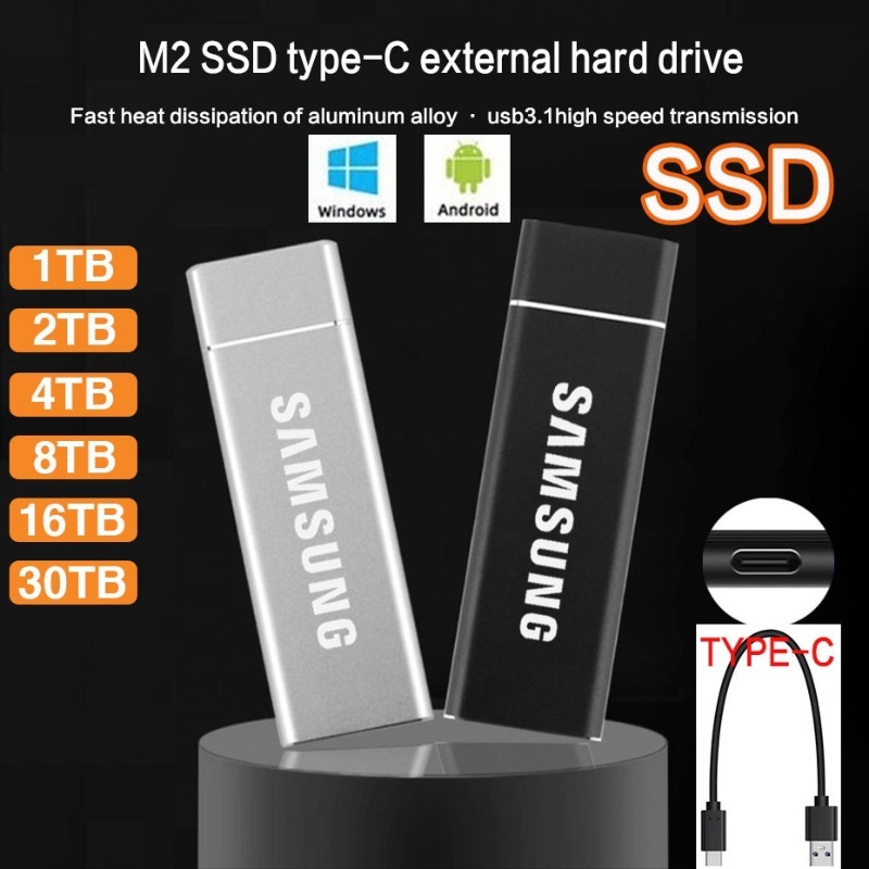 SSD 1TB 4TB 8TB 16TB 30TB 60TB 128TB USB3.1 ổ cứng gắn ngoài di động