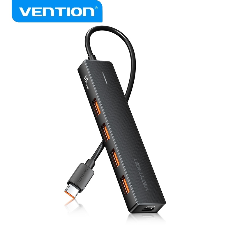 Hub USB C Vention 3.2 Gen 5 cổng, hỗ trợ ổ cứng 8TB HDD, cắm và chạy cho PC, Laptop & Mac