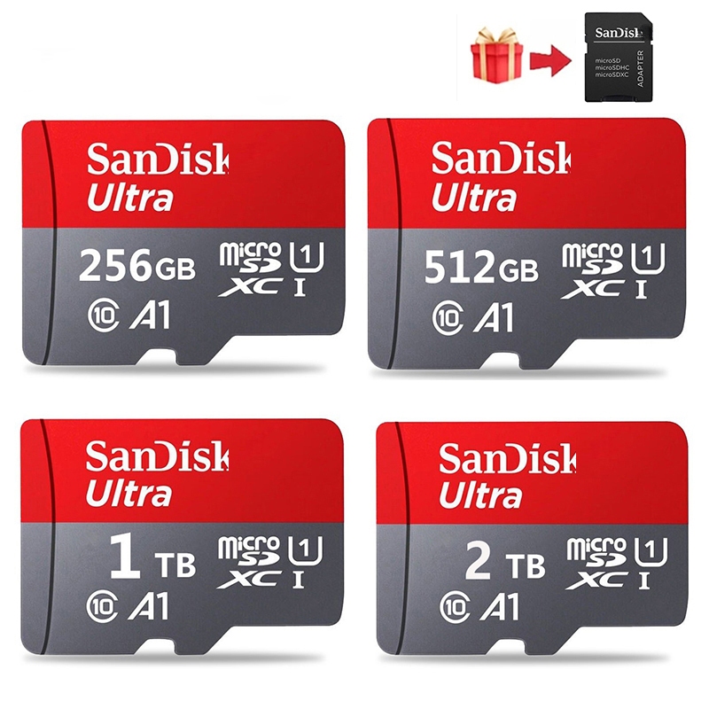 Thẻ nhớ Class 10 A1 SDXC UHS-I TF 2TB 1TB 512GB 256GB Thẻ nhớ Micro SD lên đến 120MB / giây