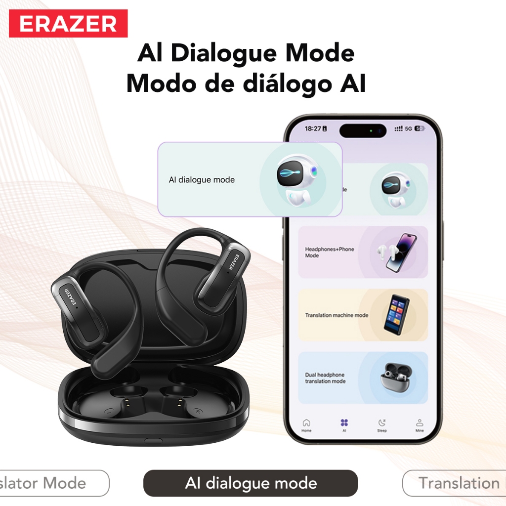 Tai nghe dịch thuật Lenovo ERAZER XP3 AI Tai nghe không dây LED Bluetooth 5.4 AI Tai nghe dịch thời gian thực IPX7 Tai nghe nhét tai chống nước Chất lượng âm thanh HIFI | BigBuy360 - bigbuy360.vn