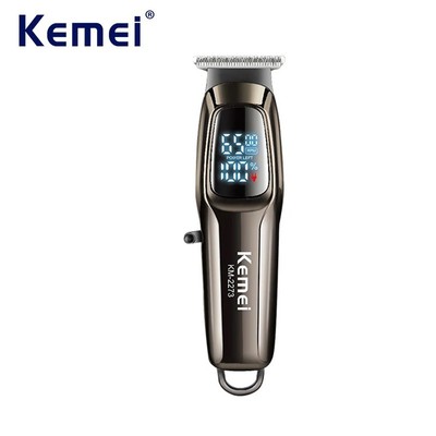 Kemei Chuyên Nghiệp Sạc Cắt Tóc Không Dây Không Gapped T-Blade Râu Máy cạo râu Cắt Tóc Máy Cắt Tóc