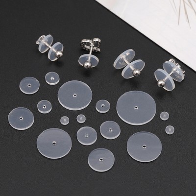 Beadia 6-10 miếng Silicone Trong Suốt Tai Bông Tai Phụ Kiện Trang Sức