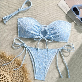 Đồ bơi Bikini mới Chia vải Jacquard Đồ bơi có dây đeo có thể tháo rời