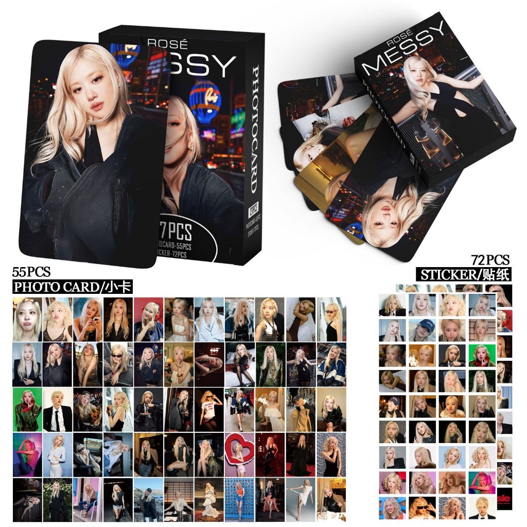 55pcs BP HANK & ROSE JISOO ME  Lomo Cards GIRLS Album ROSÉ 2024 season's greetings 7th Anniversary B
