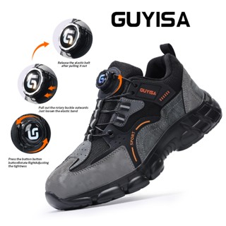 Giày bảo hộ GUYISA mũi thép giày công sở nam thời trang nhẹ nhàng & màu xám thoải mái 5021 39-46