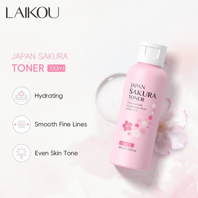 Toner LAIKOU chiết xuất hoa anh đào Nhật Bản dưỡng ẩm 100ml