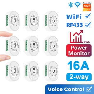 SMATRUL 16A Tuya WiFi RF433 + 33MHZ RF điều khiển từ xa Đèn công tắc không dây thông minh Mini Mô-đun 2 chiều Tmall Genie