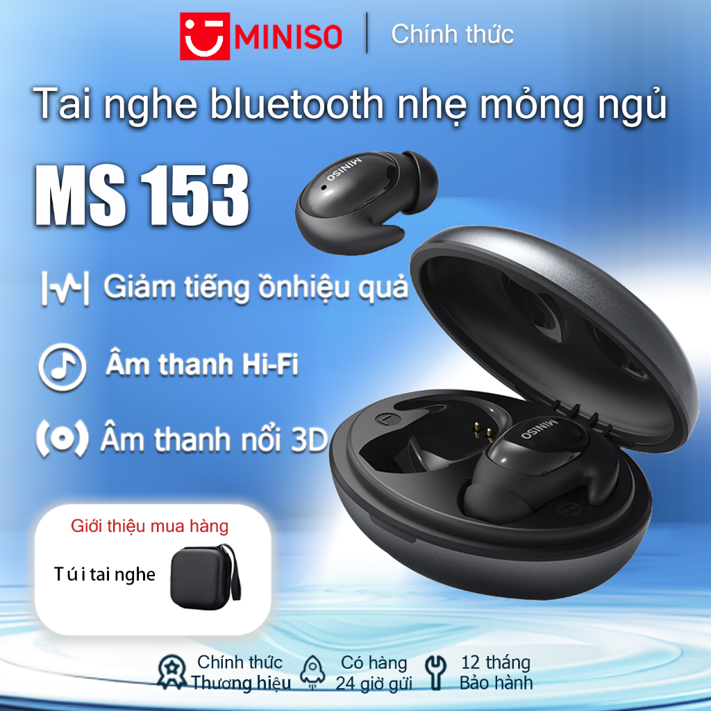 Tai nghe không dây MINISO MS153 Tai nghe thể thao Bluetooth 5.4 Tai nghe chống nước IPX5 Tai nghe ng