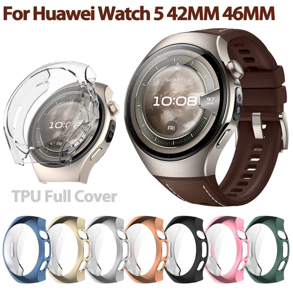 Ốp Lưng Mạ TPU Cho Huawei Watch 5 46mm 42mm Đồng Hồ Thông Minh Phụ Kiện Cho Huawei Watch 5 Full Cove