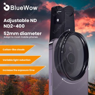 BlueWow Đa Năng Có Thể Điều Chỉnh ND 52mm / 67mm Ống Kính Máy Ảnh CPL Phân Cực Ống Kính Điện Thoại Di Động Bộ Lọc Giảm Ánh Sáng Ống Kính Starlight Thích Hợp Cho Điện Thoại Di Động