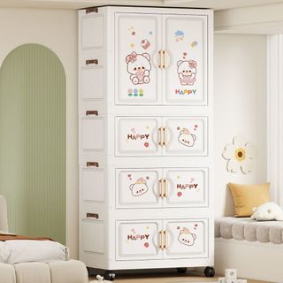  【Tủ Nhựa Cho Bé 78cm Tủ Quần Áo Trẻ Hình ảnh hoạt hình Tủ Để Đồ nhìu ngăn rộng rãi tủ nhựa đựng quần áo 