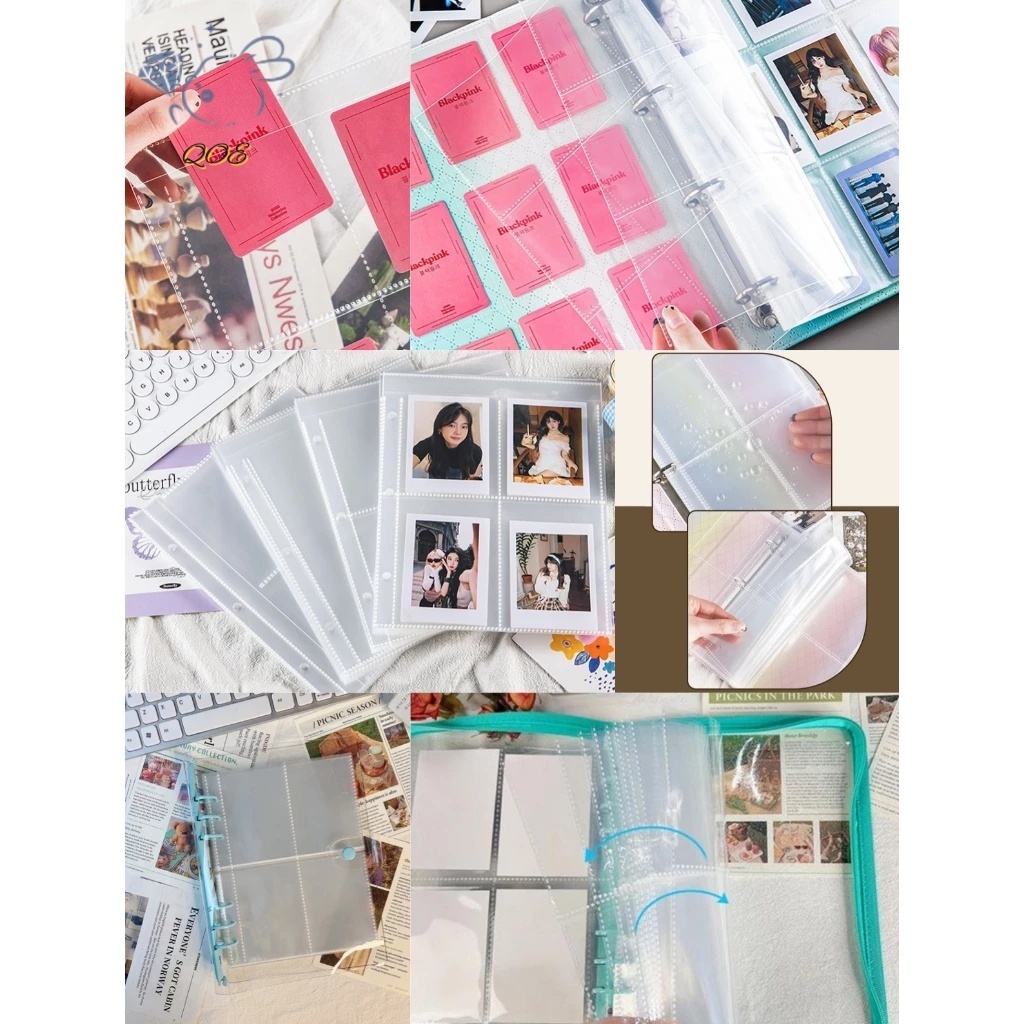 [QOE]Binder bìa sổ còng nhựa đựng ảnh Collect Book sheetmeet đựng photo card khổ A5&A4  Binder sheet