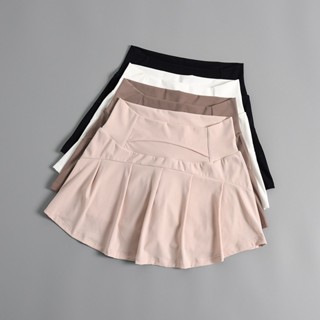 2025 Thể Thao Váy Ngắn Nữ 2 Lớp Tập Gym Váy Thể Dục Quần Váy Chạy Bộ Váy Yoga Thoáng Mát Cầu Lông Váy Quần