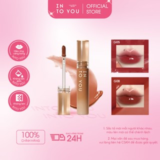INTO YOU COMBO FULLSIZE 2 Son Bóng Mật Ngọt Ngào 2.4gx2 Son Bóng Ánh Nước Son Lì Làm Sáng Da