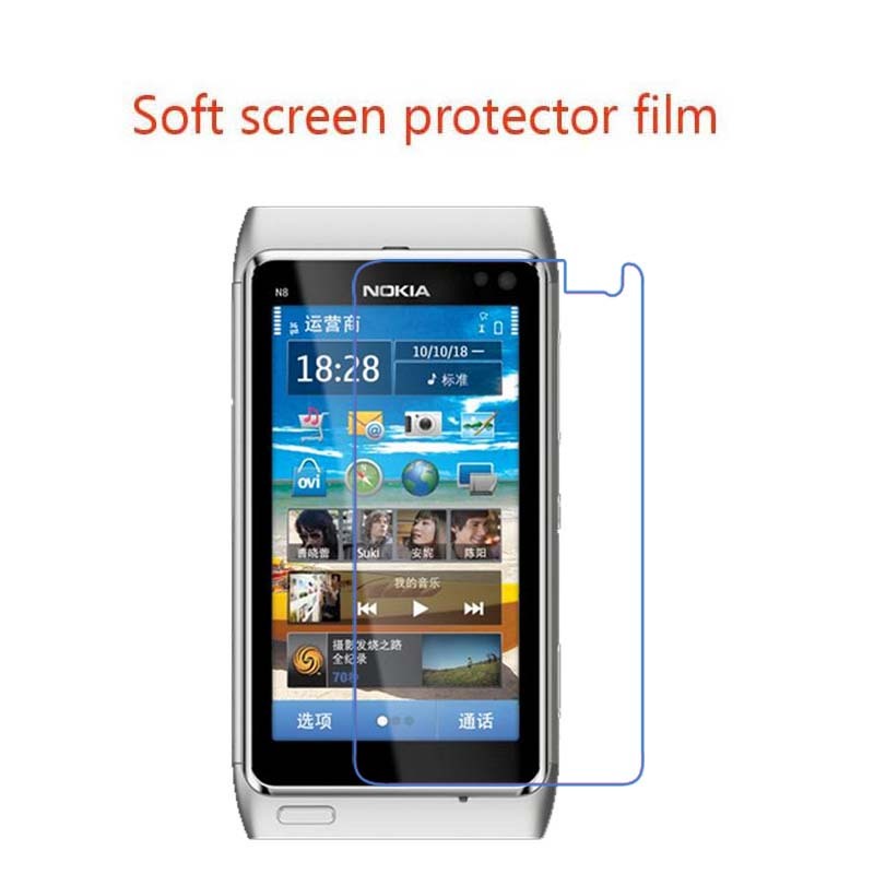 Nhựa Mềm Trong Suốt HD PET Điện Thoại Di Động Bảo Vệ Màn Hình Bảo Vệ Phim Cho Nokia N8 N8-00, 3 Chiế