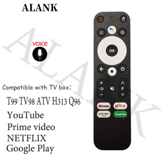 ALANK Android HD 4K TV Box Cho Đầu Điều khiển Google Giọng nói remote FOR T99 TV98 ATV H313 Q96