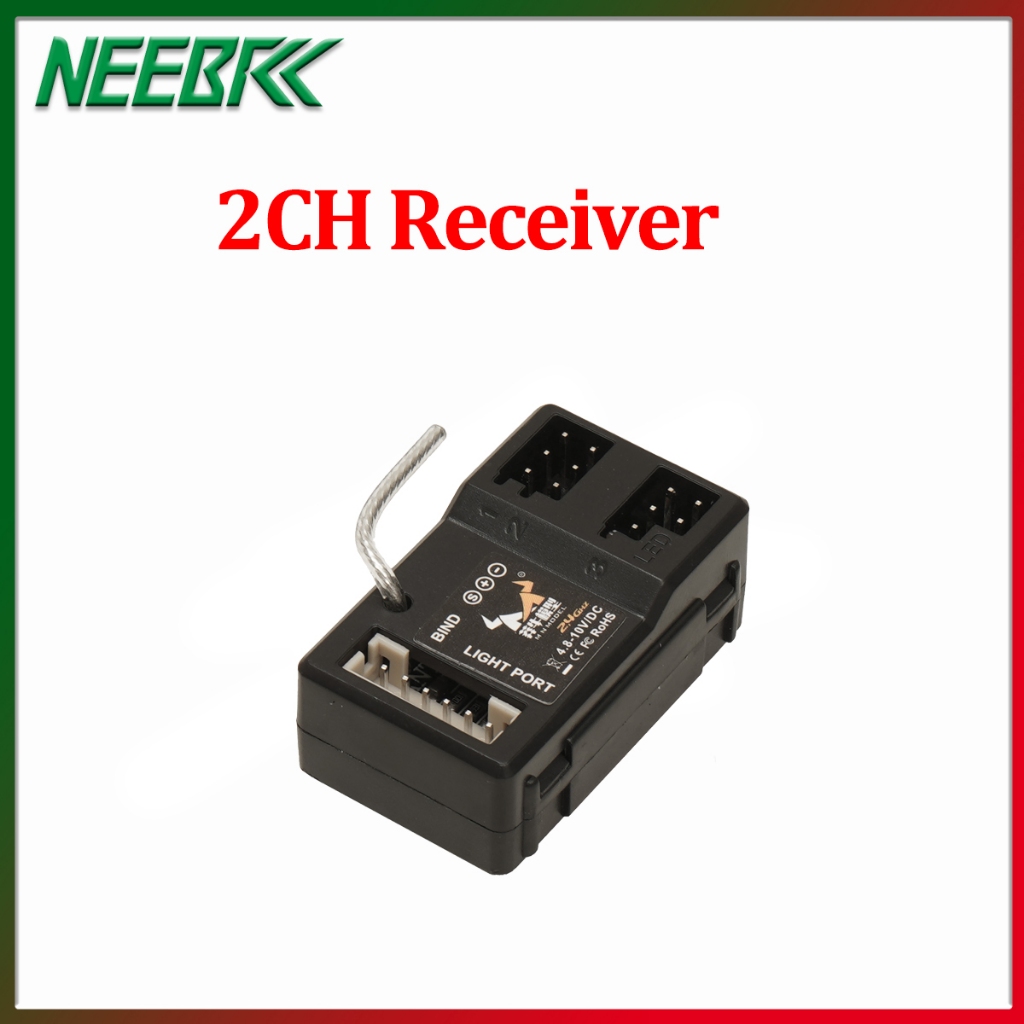 2CH 2.4G Đầu Thu 4.8-10V DC Cổng Đèn LED Cho 1 / 12 RC Xe Bánh Xích MN82 MN82 MN78 MN99 MN128 MN168 