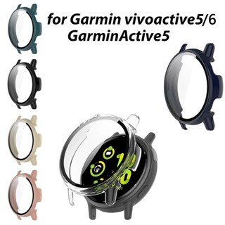 Kính Cường Lực + Ốp Lưng Cho Garmin Vivoactive 5 6 Active 5 Bảo Vệ Màn Hình Toàn Diện PC Cứng Ốp Lưng Đồng Hồ Thông Minh Chống Trầy Xước