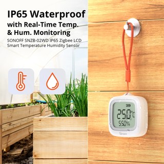 SONOFF SNZB-02WD IP65 Zigbee 3.0 LCD Cảm biến độ ẩm nhiệt độ thông minh cho phòng tắm Nhà kính bên ngoài °C /°F Làm việc với Alexa Google Home thông qua SONOFF Zigbee Hub