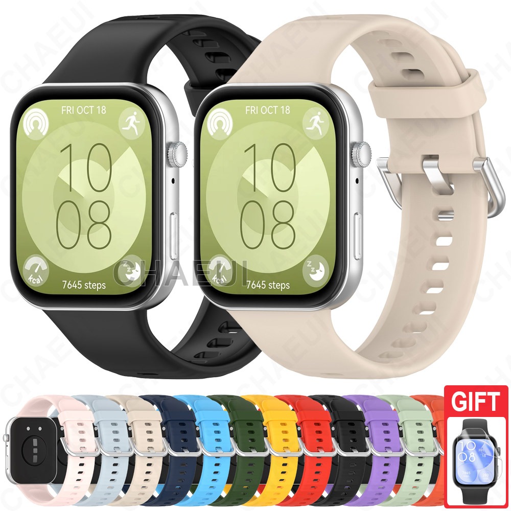  Dây đeo silicon Vòng đeo tay thay thế bền bỉ cho Huawei Watch Fit 4 3   Huawei Watch Fit 4 Pro 