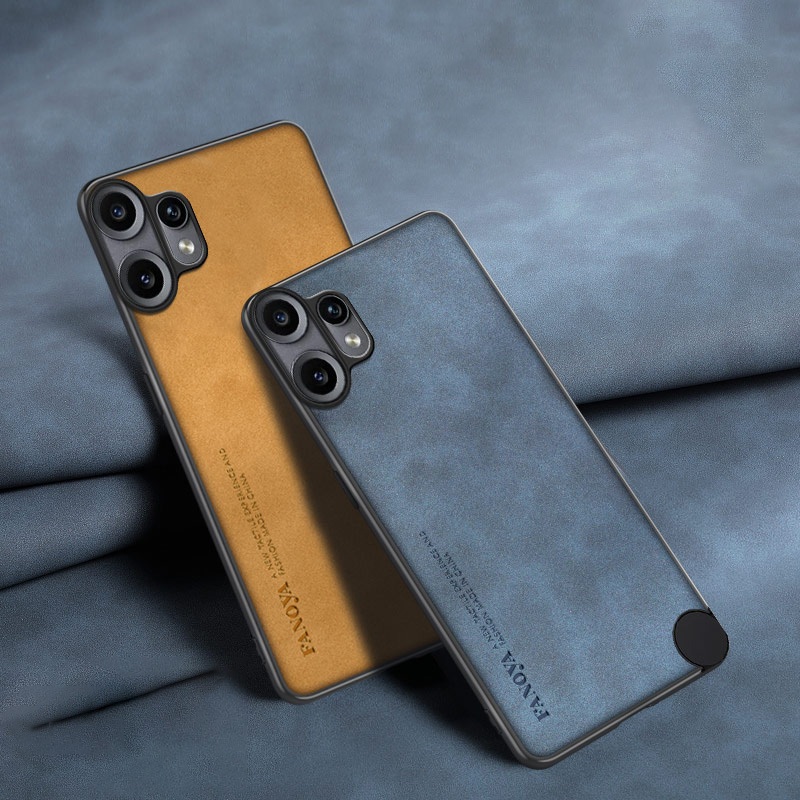 Không Có CMF Phone 2 Pro 5G CMFPhone2Pro Phone2Pro Vỏ Da Cừu Lai Da PU Chống Sốc Bảo Vệ Camera Mặt S