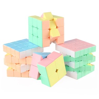 Speed Cube 2x2 3x3 4x4 5x5 Kim Tự Tháp Khối Lập Phương Xếp Hình Đồ Chơi Tiệc Quà Tặng Cho Trẻ Em Người Lớn (Macaron Stickerless)