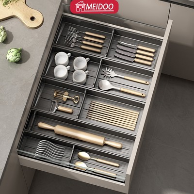 MEIDOO Giá đựng Bộ đồ ăn nhà bếp, Giá Đựng Đĩa đũa, giá phân chia ngăn kéo, tiện lợi và thiết thực