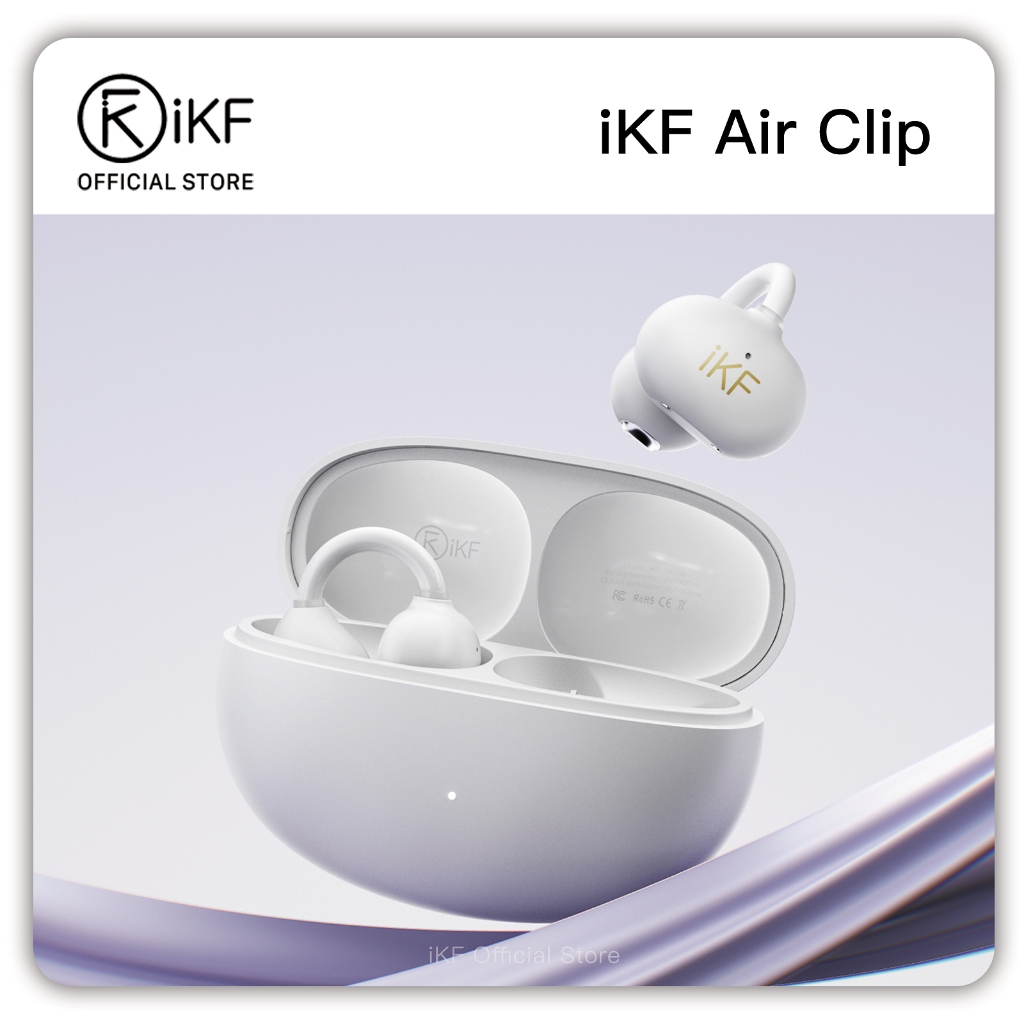 IKF Air Clip Tai nghe không dây mở Tai nghe dẫn khí Tai nghe thể thao Kẹp tai ENC Mic tích hợp chống