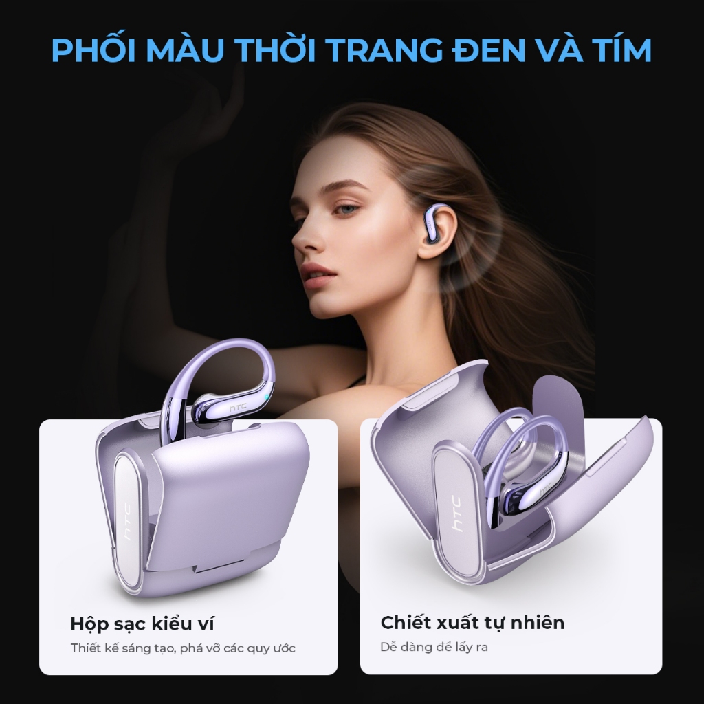 HTC NE23 Tai nghe dịch  bluetooth 6.0 Tai nghe khử tiếng ồn Điều khiển cảm ứng âm thanh nổi HIFI | BigBuy360 - bigbuy360.vn