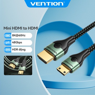Vention Mini HDMI Sang HDMI Cáp Nam Sang Nam 8K 60Hz ULTRA HD 48Gbps Cho PC Laptop