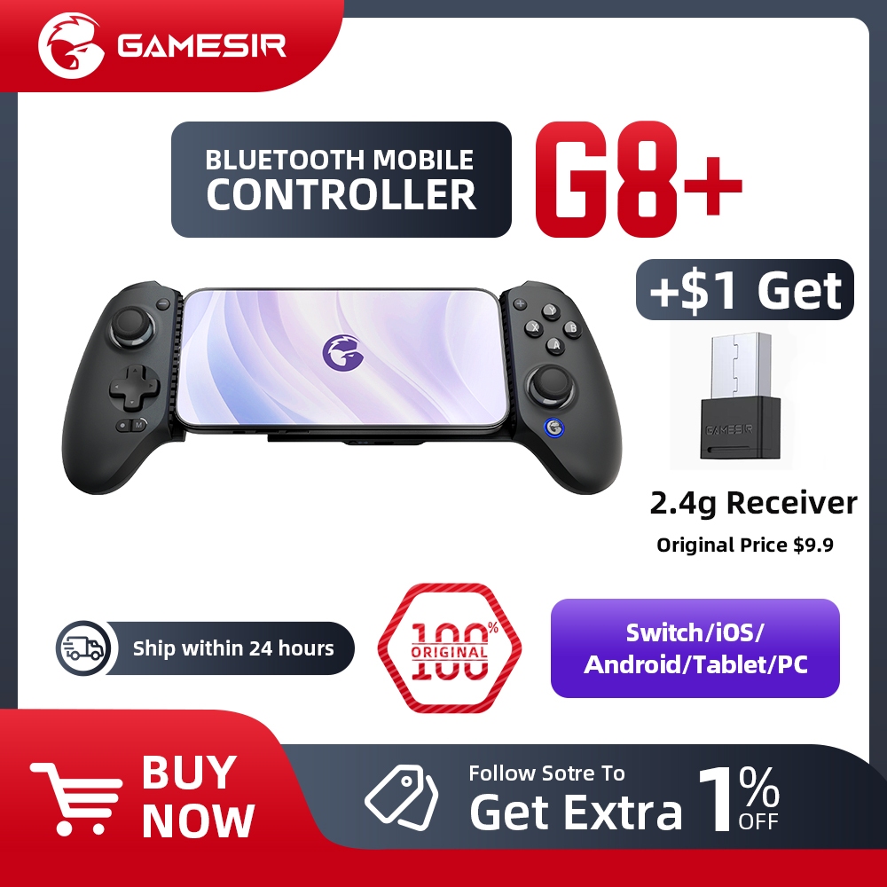 Bộ điều khiển Galileo Gamesir-G8 Plus, Bluetooth, Bộ điều khiển di động cho Nintendo Switch, PC, iOS