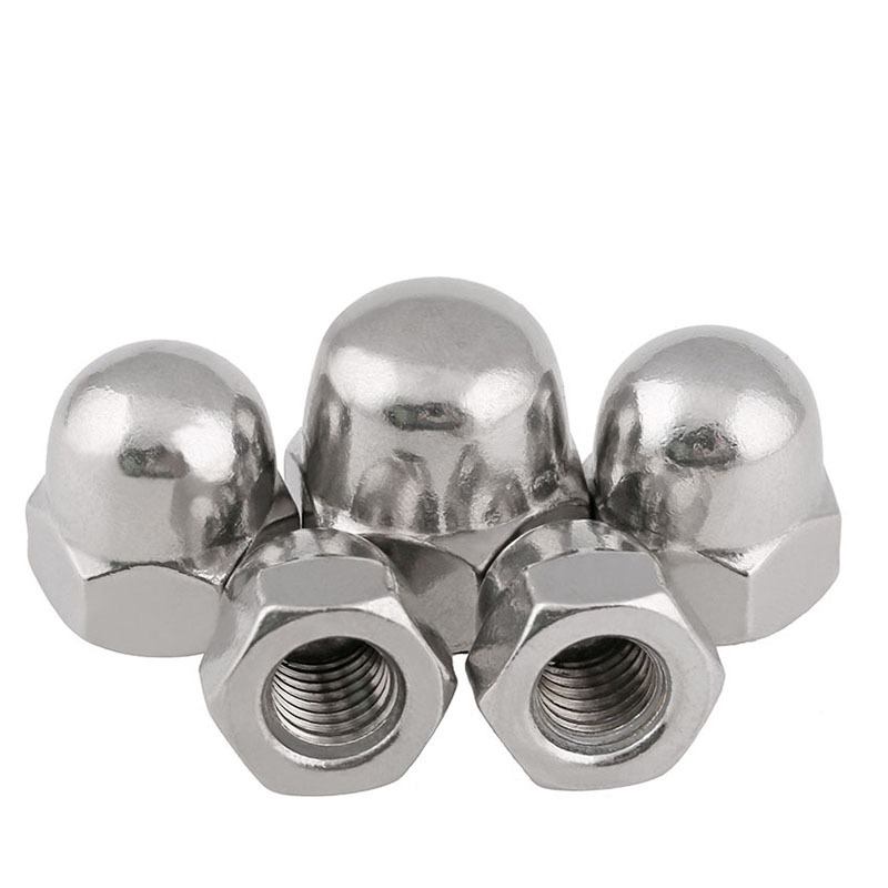 Pitch 1 / 1.25 / 1.5mm 304 Thép không gỉ Hex Fine Pitch Thread Acorn Cap Nut M8 M10 M12 M14 M16 M20 