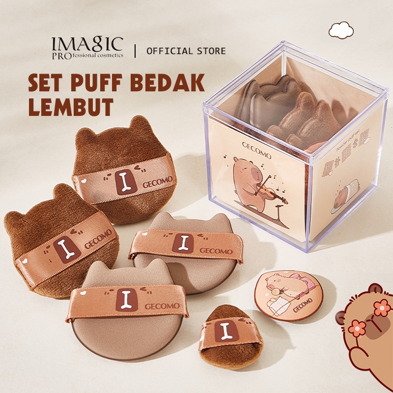 IMAGIC Powder Puff Set Wet & Dry Dual-use Mini Thumb Blush Makeup Concealer Brightening Flocking Powder Puff
