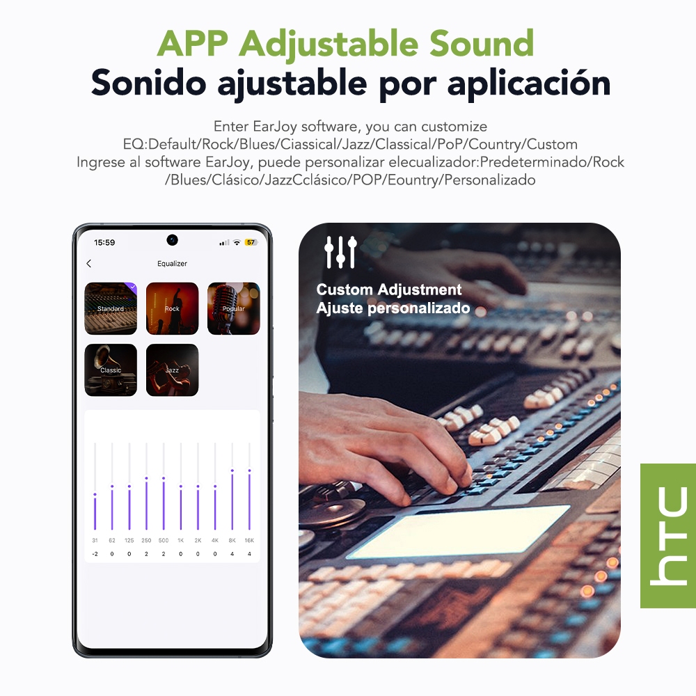 HTC HP06 Tai nghe  Al Tai nghe Bluetooth không dây Giảm tiếng ồn âm thanh nổi không dây Chống nước có mic Thích hợp cho Android IOS PC | BigBuy360 - bigbuy360.vn