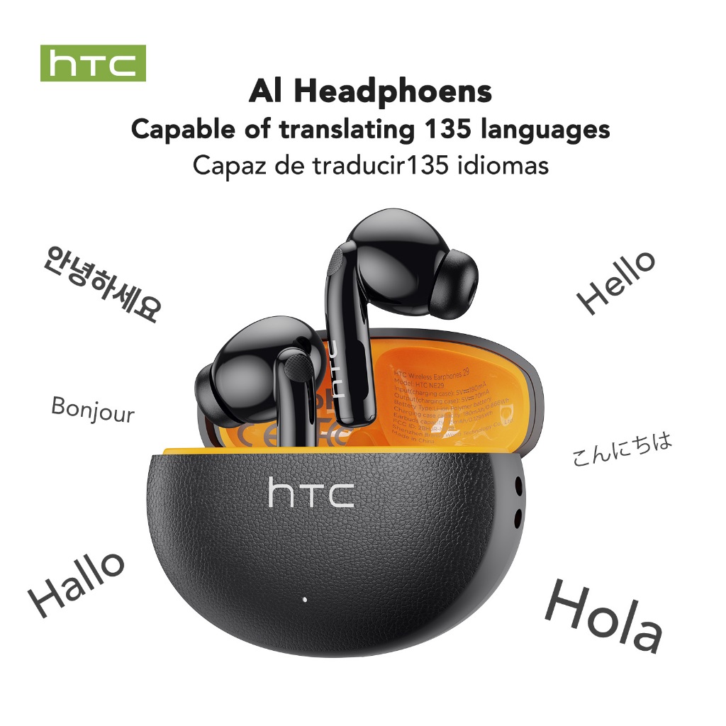 HTC NE29 Tai Nghe Phiên Dịch AI Bluetooth 5.4 Độ trễ thấp Tai nghe không dây Mạng xã hội du lịch Tai nghe dịch Hiệu ứng âm thanh Hifi Giảm tiếng ồn | BigBuy360 - bigbuy360.vn