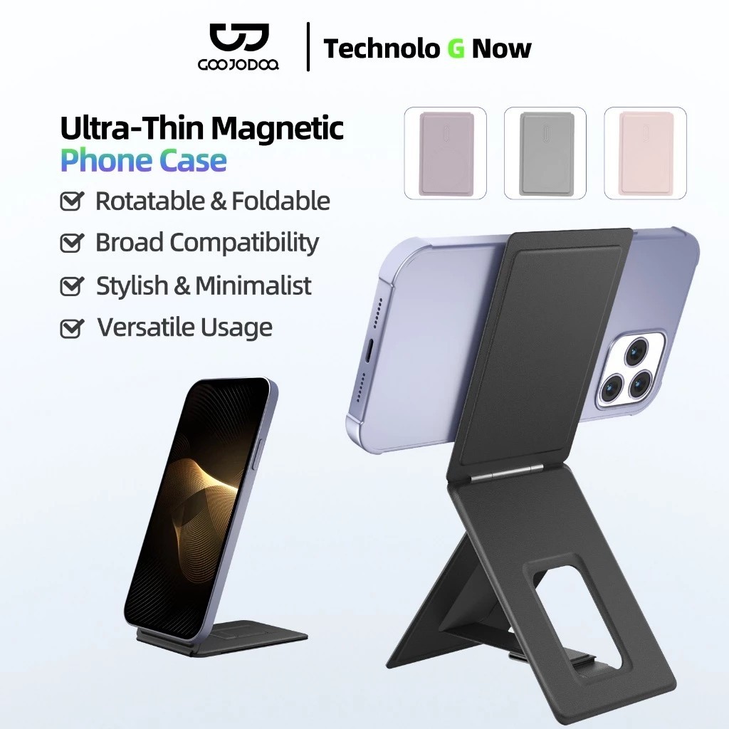 GOOJODOQ Giá đỡ ba chân điện thoại từ tính vô hình  Giá đỡ điện thoại có thể gập lại siêu mỏng