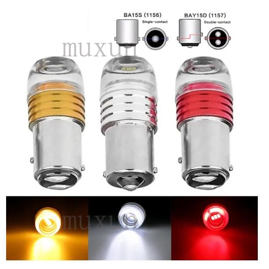 1 Chiếc Ô Tô Xe Máy Led Nhấp Nháy Đèn 12V DC 5630 3 Bóng Đèn SMD Đỏ Vàng Phanh Tín Hiệu Đuôi Nhấp Nh